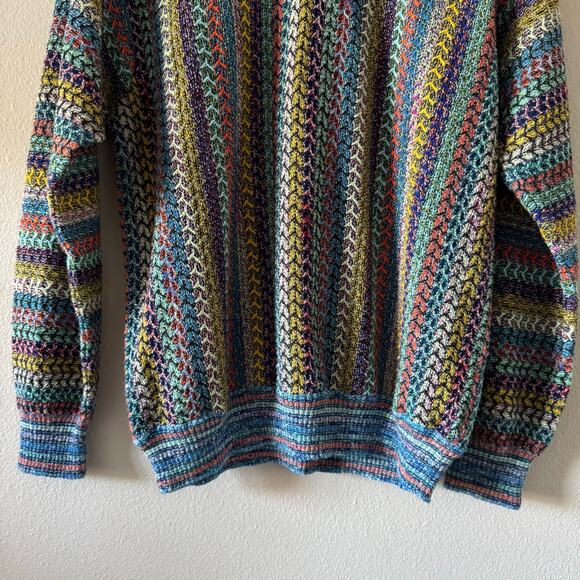 Vintage Mondo di Marco M.D.M Mens Sweater Abstract Made in Italy Sz LARGE (52) - Picture 6 of 13